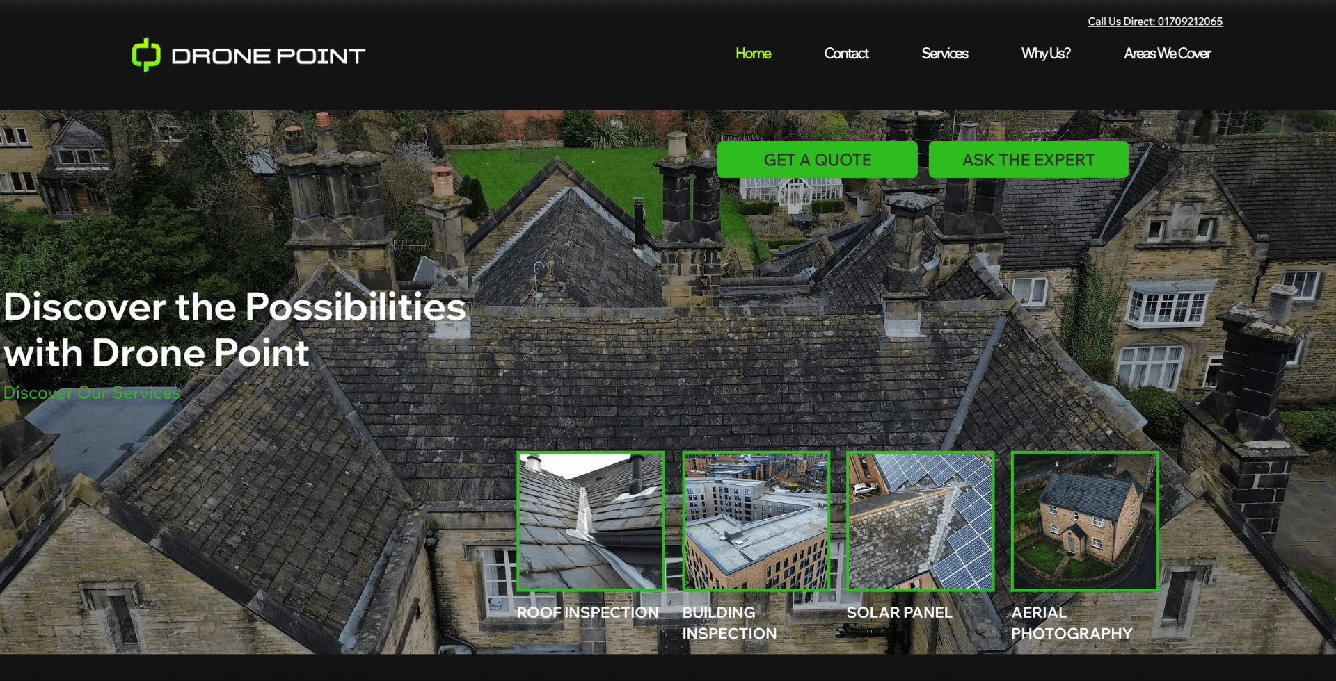 Drone Point website by PEAK HQ